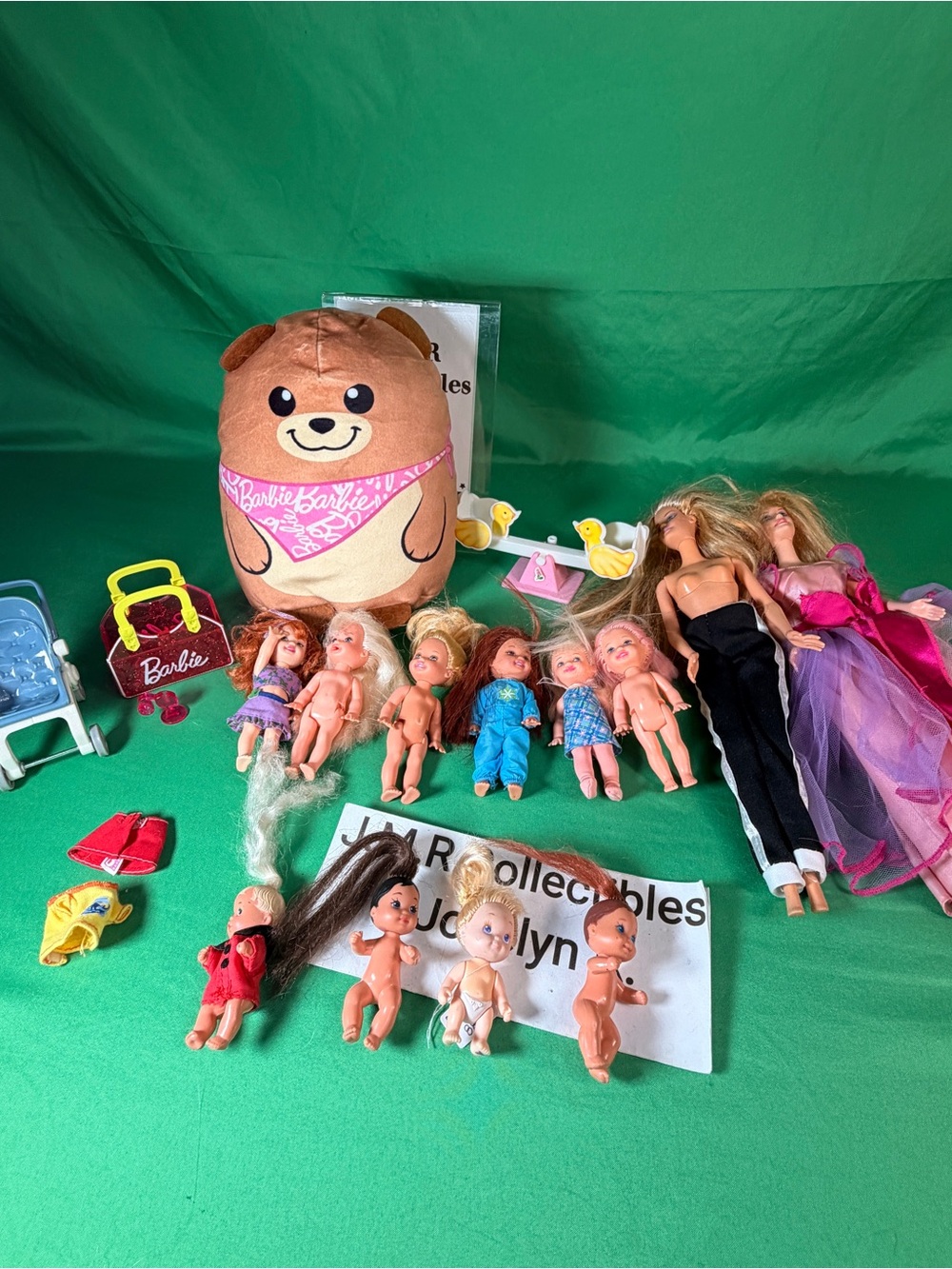 Huge Barbie & Friends Doll Lot – 12 Dolls + Plush, Stroller, Accessories